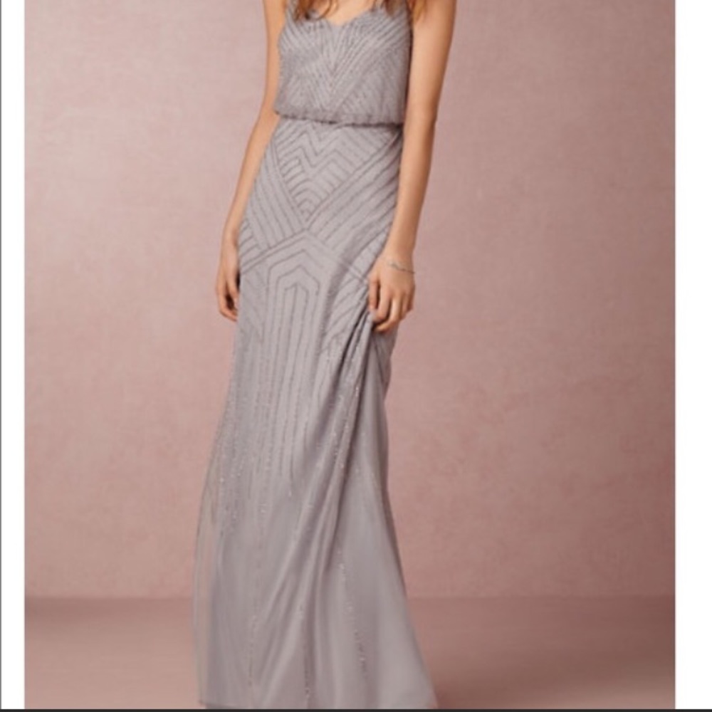BHLDN beaded maxi bridesmaid dress